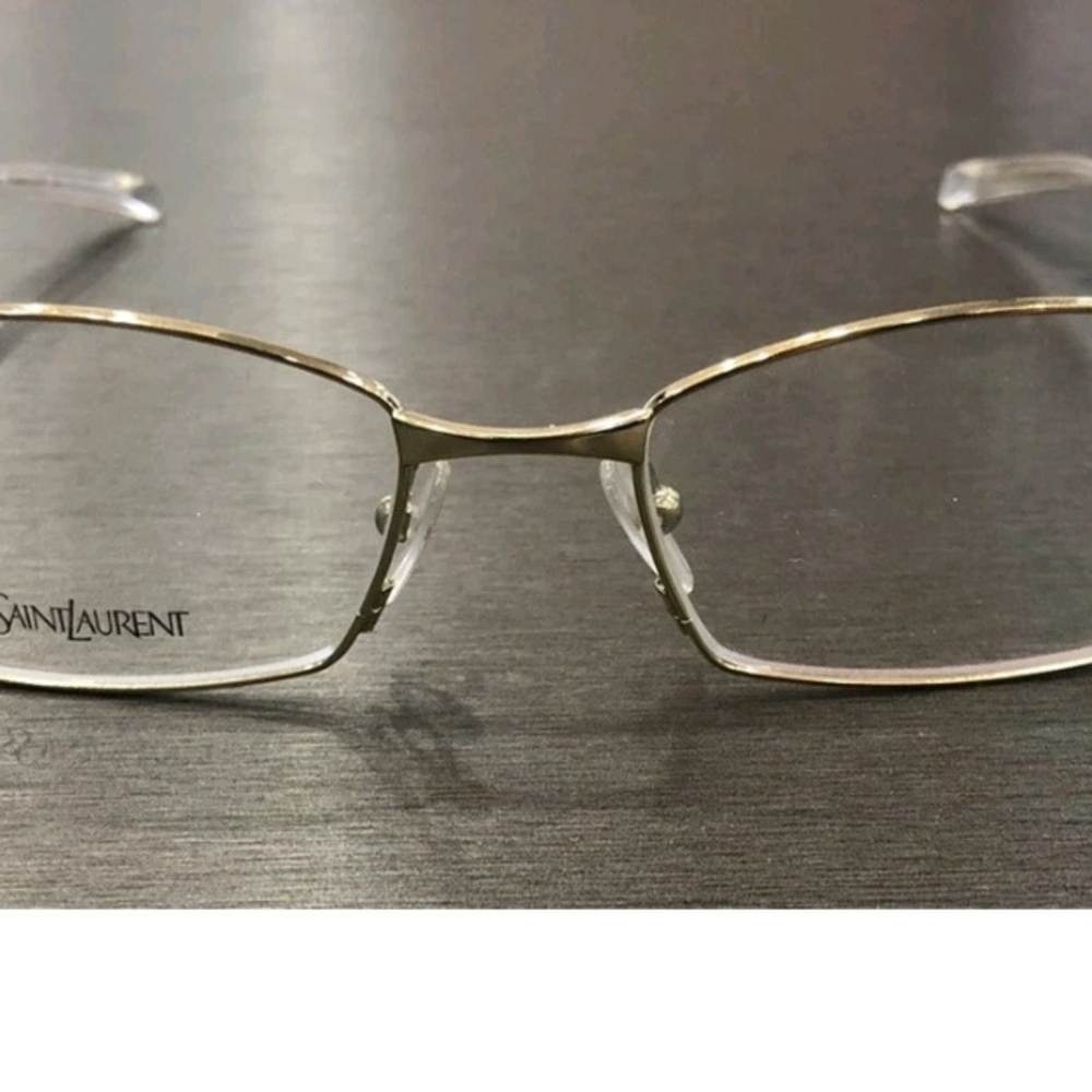 Saint Laurent Men's Glasses with Gold Frame
